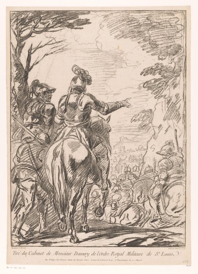 Twee soldaten te paard door Jean Charles François