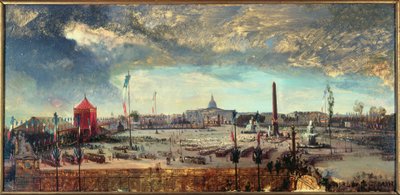 Afkondiging van de Grondwet, Place de la Concorde, 12 november door Jean Charles Geslin
