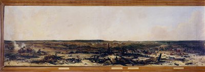 Campagne van Rusland: Panorama van de Slag bij Moskova op 7/09/1812 door Jean Charles Langlois