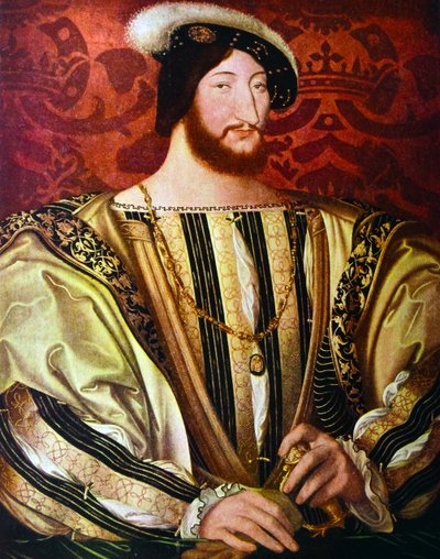 Francis I (1494 - 1547) door Jean Clouet door Jean Clouet