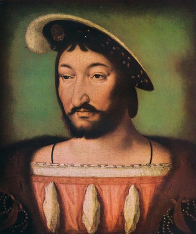 Portret van François I van Frankrijk, 16e eeuw door Jean Clouet