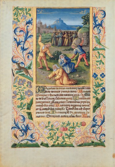 De steniging van St. Stefanus, uit de 