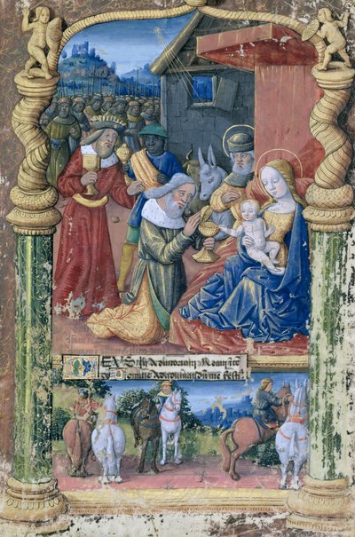 Ms. Lat. Q.v.I.126 fol.31 Aanbidding der wijzen, uit het 