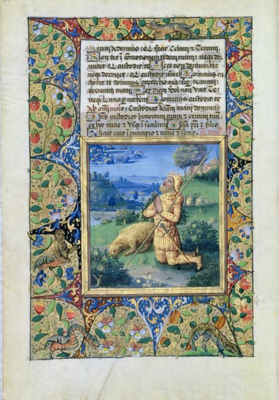 Samuel roept de Heer aan, uit het Getijdenboek van Lodewijk van Orléans, 1490 door Jean Colombe