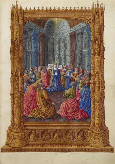 Très Riches Heures du duc de Berry - Pinksteren door Jean Colombe
