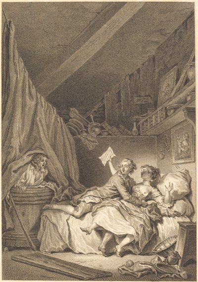 De Schoenlapper door Jean Dambrun after Jean Honoré Fragonard