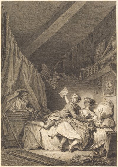 De schoenlapper door Jean Dambrun after Jean Honoré Fragonard