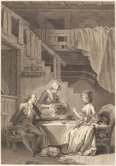 De valk door Jean Dambrun and Jean Baptiste Tilliard after Jean Honoré Fragonard