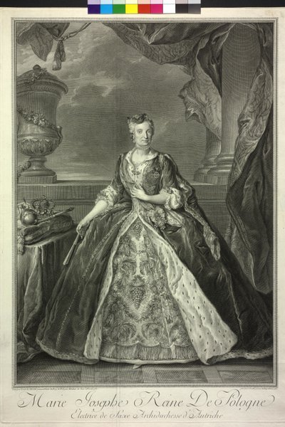 Aartshertogin van Oostenrijk Marie Josefa door Jean Daullé