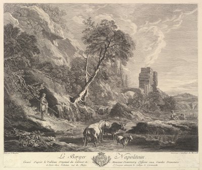 Napolitaanse Herder, 1758 door Jean Daullé