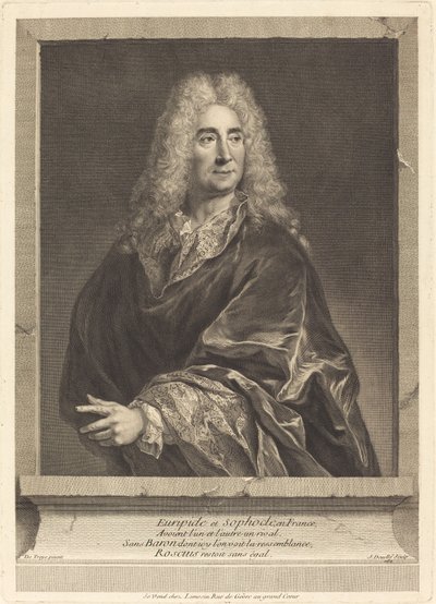 Michel Baron door Jean Daullé after François de Troy