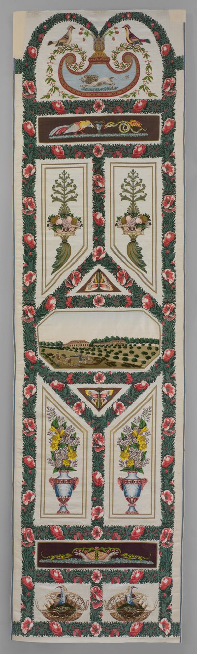 Verdures du Vatican, c.1799 (geweven zijde en metalen draad met borduurwerk) door Jean Desmosthene Dugourc