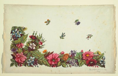 Bloemmotief voor bedrukt textiel door Jean Dubois