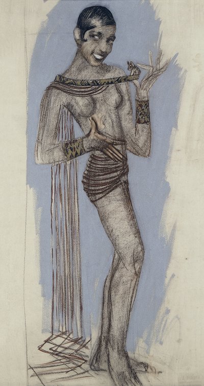 Josephine Baker - Een maquette voor een belangrijk lakpaneel door Jean Dunand