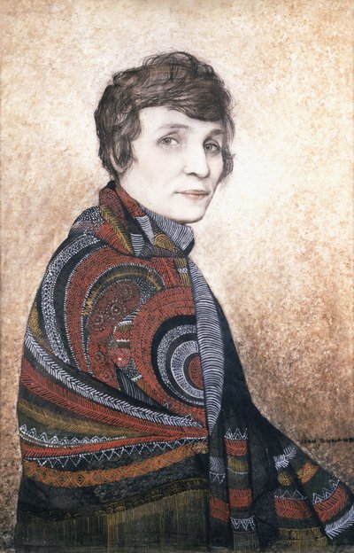 Portret van Louise Boulanger door Jean Dunand