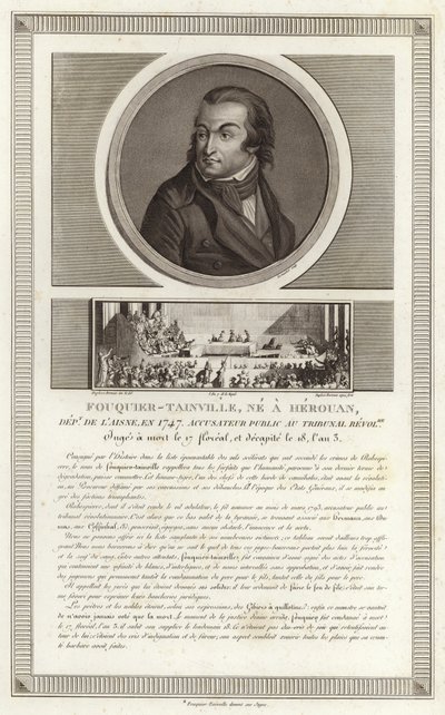 Portret van Antoine Quentin Fouquier de Tinville door Jean Duplessi Bertaux