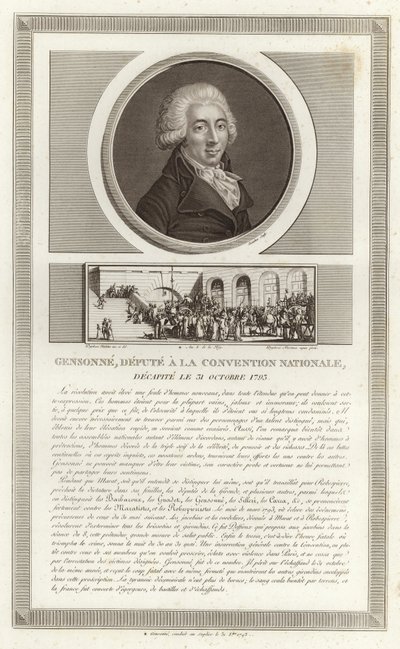 Portret van Armand Gensonne door Jean Duplessi Bertaux