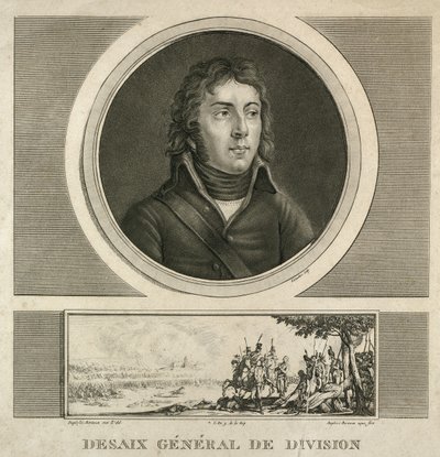 Portret van Generaal Louis Charles Antoine Desaix (circa 1800 - 1815) door Jean Duplessi Bertaux