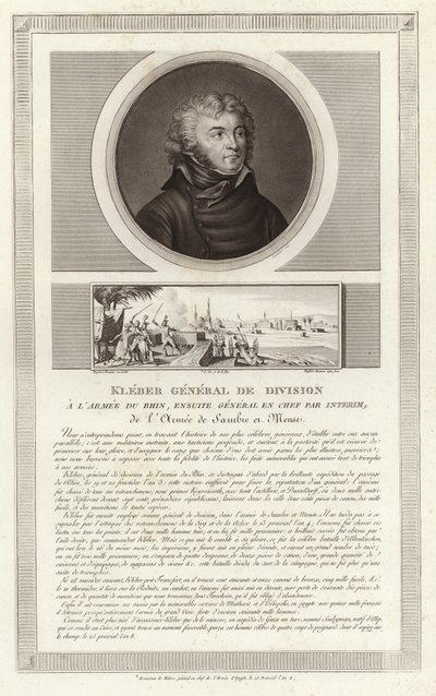 Portret van Jean Baptiste Kleber door Jean Duplessi Bertaux