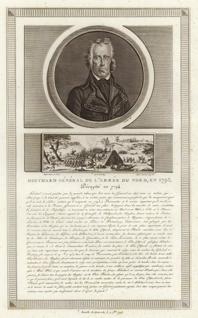 Portret van Jean Nicolas Houchard door Jean Duplessi Bertaux
