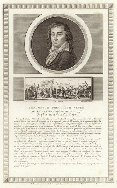 Portret van Pierre Gaspard Chaumette door Jean Duplessi Bertaux