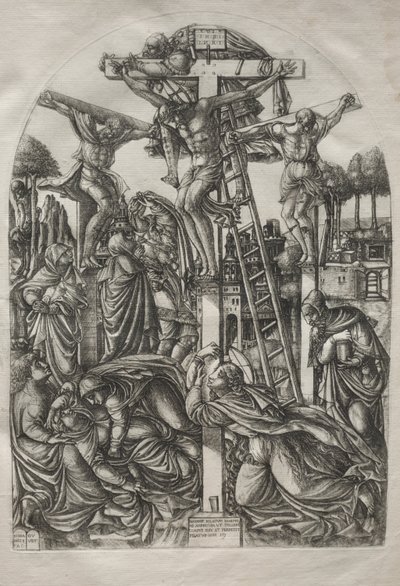 Christus aan het kruis tussen de twee dieven, voor 1561 door Jean Duvet