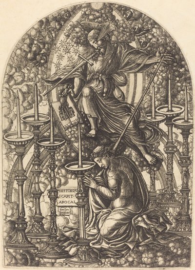 Sint Jan Ziet de Zeven Gouden Kandelaren door Jean Duvet