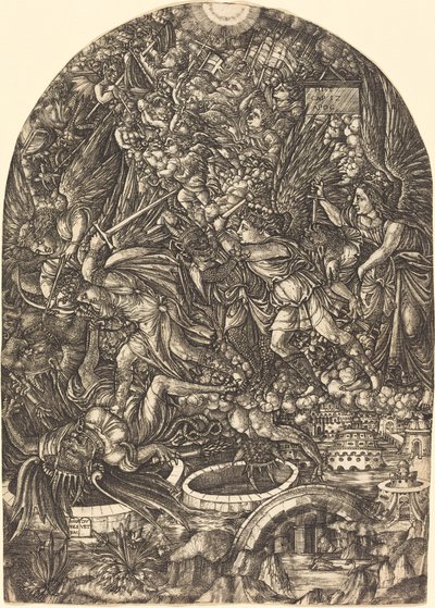 Sint-Michiel en de draak door Jean Duvet