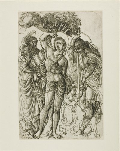 Heilige Sebastiaan, Heilige Antonius en Heilige Rochus door Jean Duvet