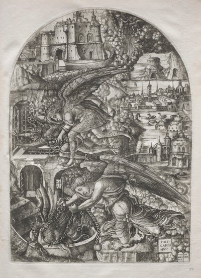 De Apocalyps: Satan gebonden voor duizend jaar door Jean Duvet