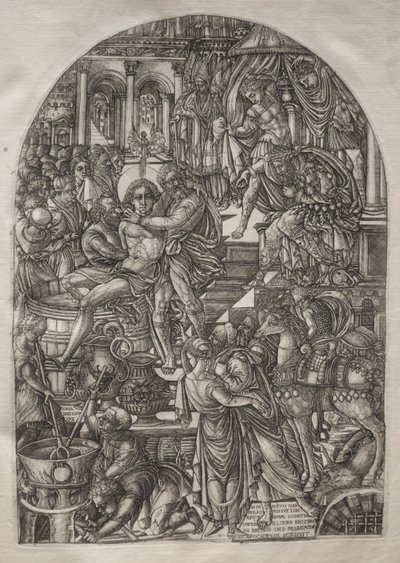 De Apocalyps: Het martelaarschap van St. Johannes de Evangelist, 1546-1556 door Jean Duvet