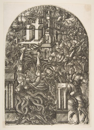 De val van Babylon, uit de Apocalyps door Jean Duvet