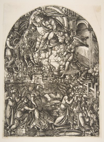 De wijnpers van de toorn van God, uit de Apocalyps door Jean Duvet