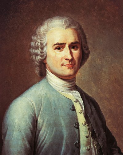 Portret van Jean-Jacques Rousseau door Jean Edouard Lacretelle