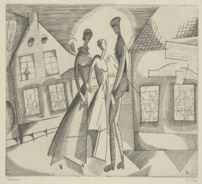 Avond in het Dorp door Jean Emile Laboureur