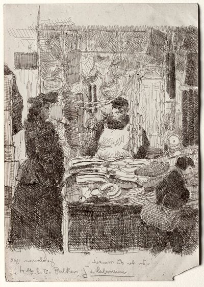 Op de oude markt door Jean Emile Laboureur