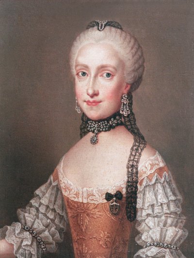 Infanta Maria Ludovica, dochter van Karel III van Spanje en vrouw van Leopold II (1747-92) Heilige Roomse Keizer en groothertog van Toscane door Jean Étienne Liotard