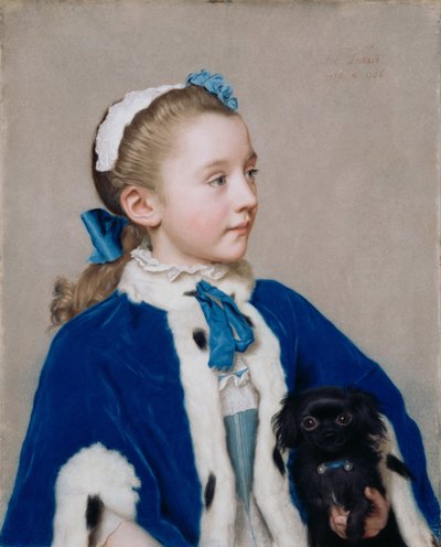 Maria Frederike van Reede-Athlone op Zevenjarige Leeftijd, 1755-1756 door Jean Étienne Liotard