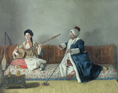 Monsieur Levett en Mademoiselle Helene Glavany in Turkse kostuums door Jean Étienne Liotard