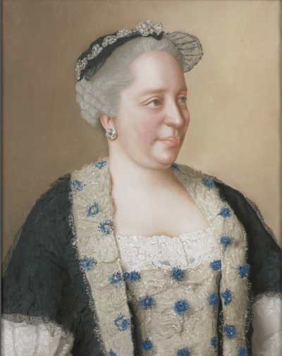 Portret van keizerin Maria Theresia van Oostenrijk 1717-1780, 1762 door Jean Étienne Liotard