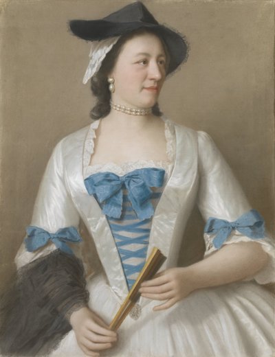 Portret van Jeanne-Elisabeth Sellon, Lady Tyrell door Jean Étienne Liotard