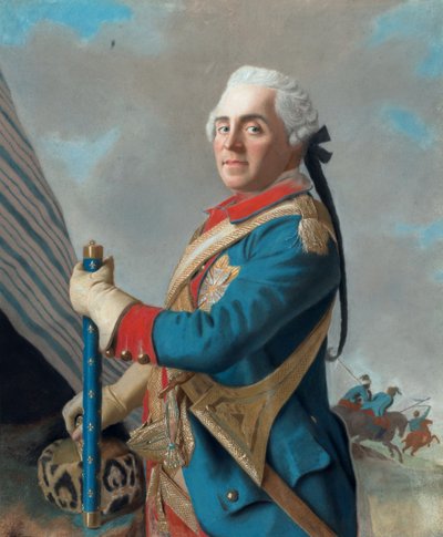 Portret van Maurice de Saxe, Maarschalk van Frankrijk door Jean Étienne Liotard