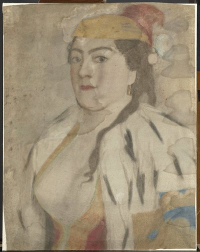 Portret van een onbekende vrouw uit Istanbul door Jean Étienne Liotard