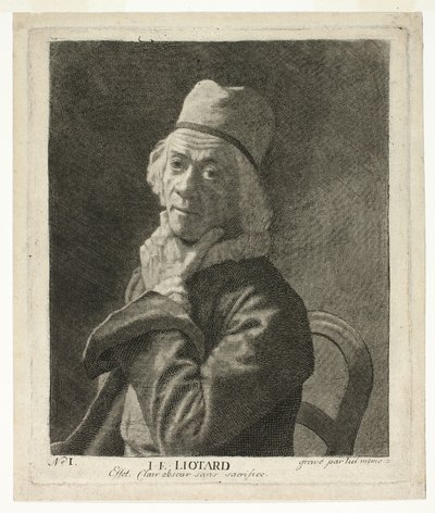 Het kleine zelfportret door Jean Étienne Liotard