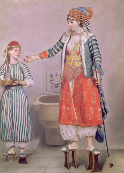 Turkse Vrouw met haar Dienstmeid door Jean Étienne Liotard