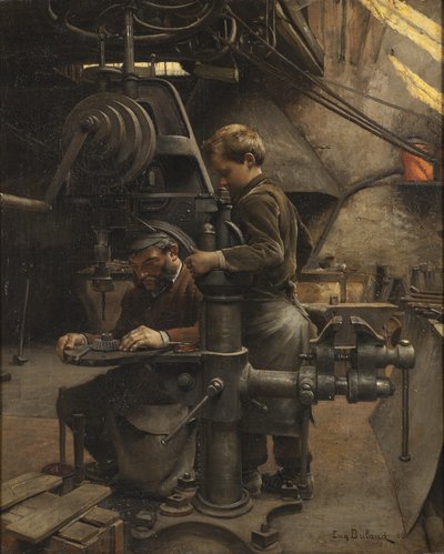 Een Patron of De Les van de Leerling, 1888 door Jean Eugene Buland