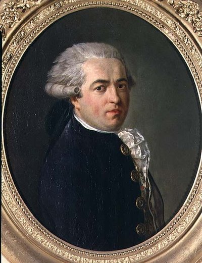 Portret van een heer in een zwarte jas door Jean F. G. (circle of) Colson