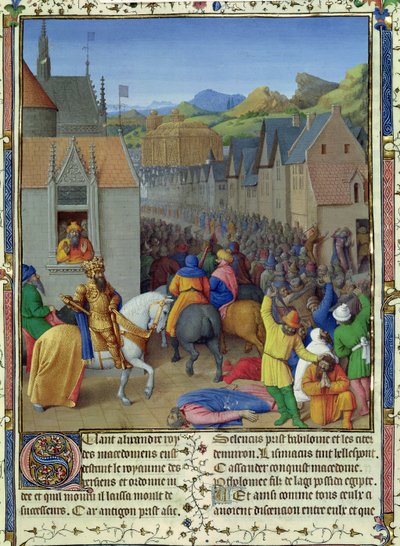 Ingang van Ptolemaeus Soter in Jeruzalem ca. 30 v.Chr., illustratie uit 