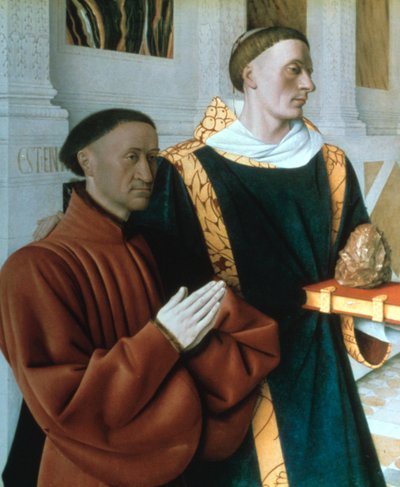 Etienne Chevalier en Sint Stefanus, ca. 1450 door Jean Fouquet