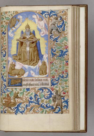 Gnadenstuhl Getijdenboek, 1450-1499 door Jean Fouquet
